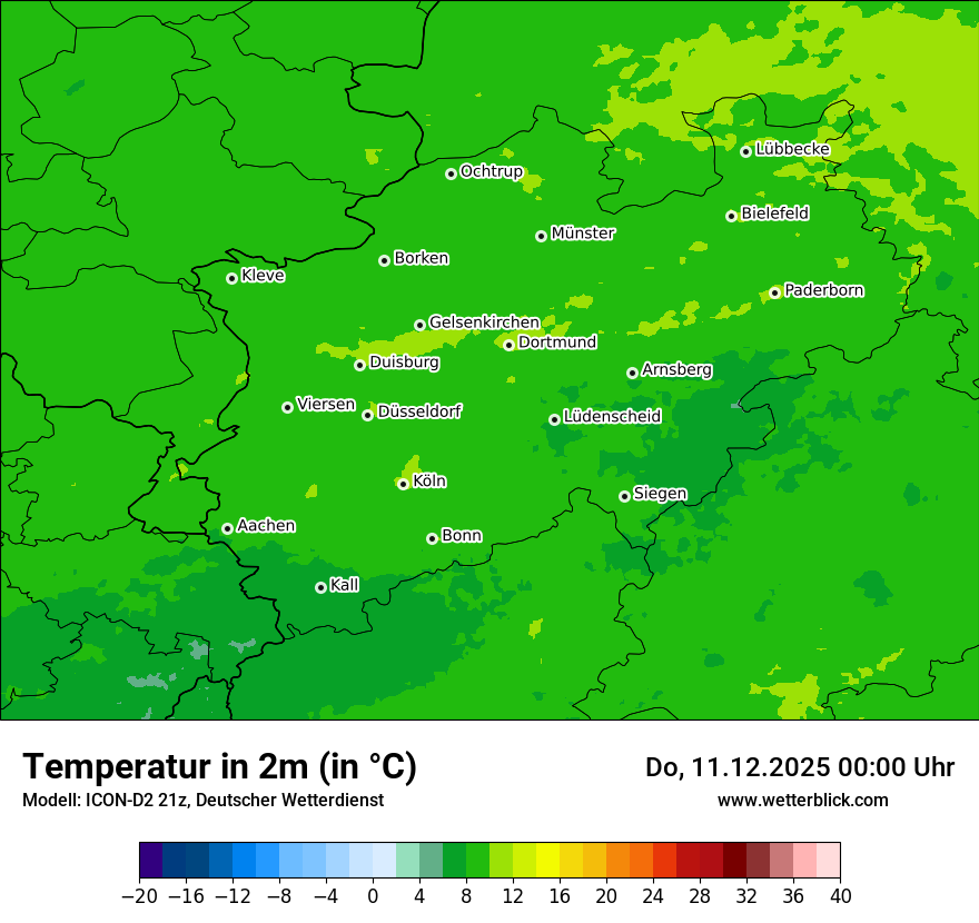 Modellkarten Temperatur