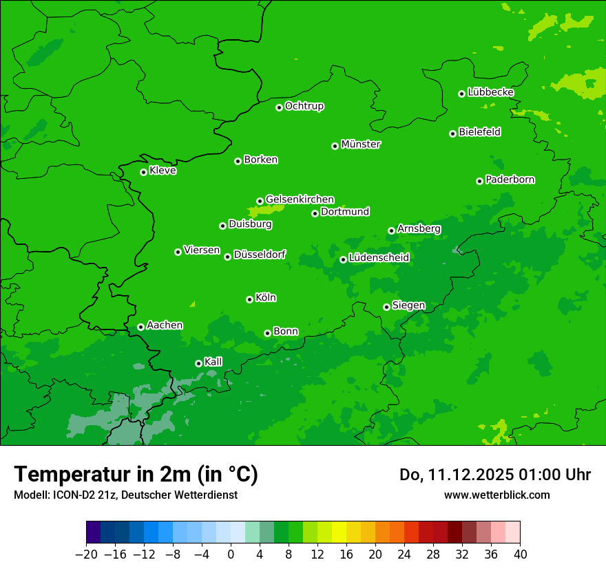 Modellkarten Temperatur