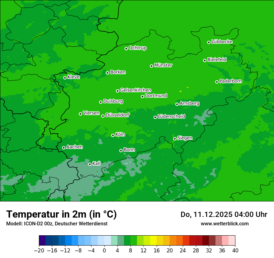 Modellkarten Temperatur