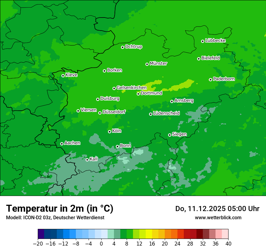 Modellkarten Temperatur