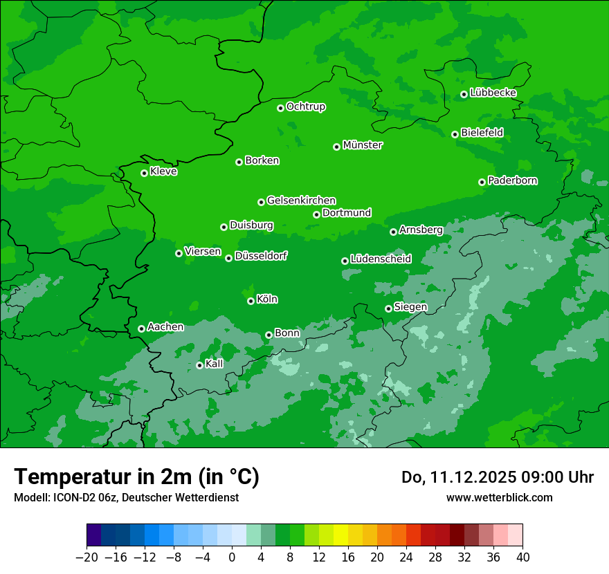 Modellkarten Temperatur