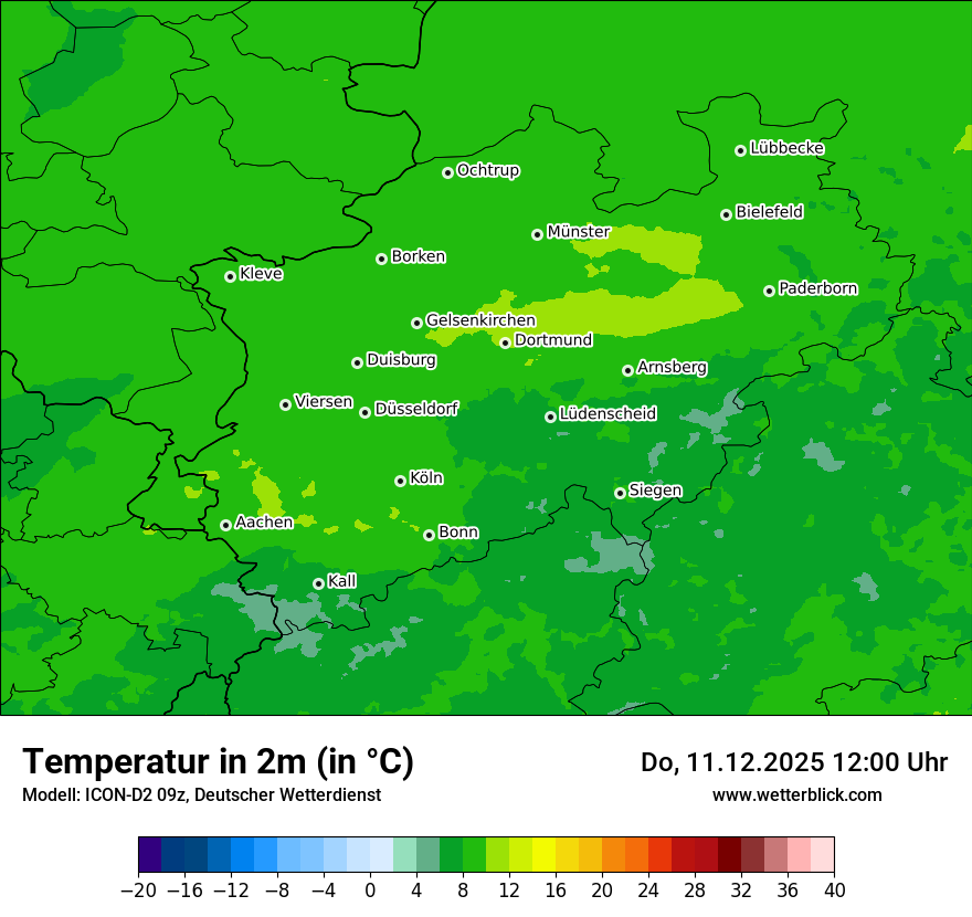 Modellkarten Temperatur