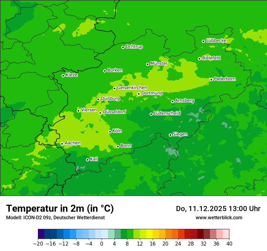 Modellkarten Temperatur