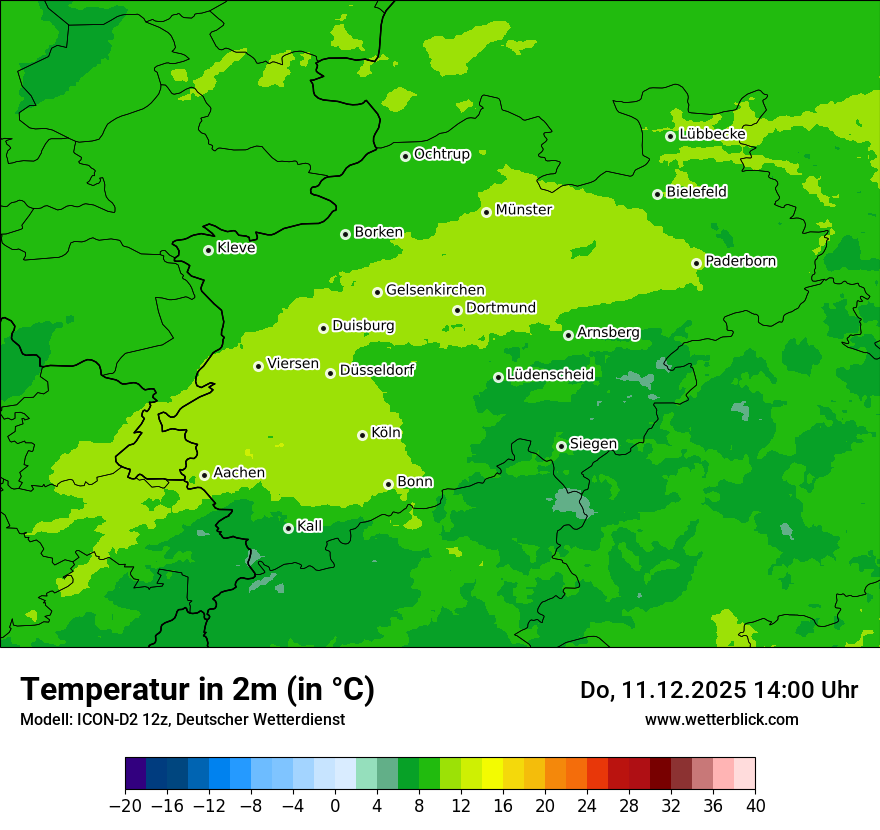Modellkarten Temperatur