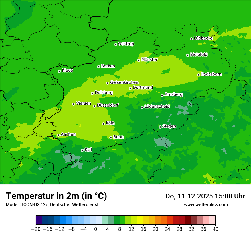 Modellkarten Temperatur