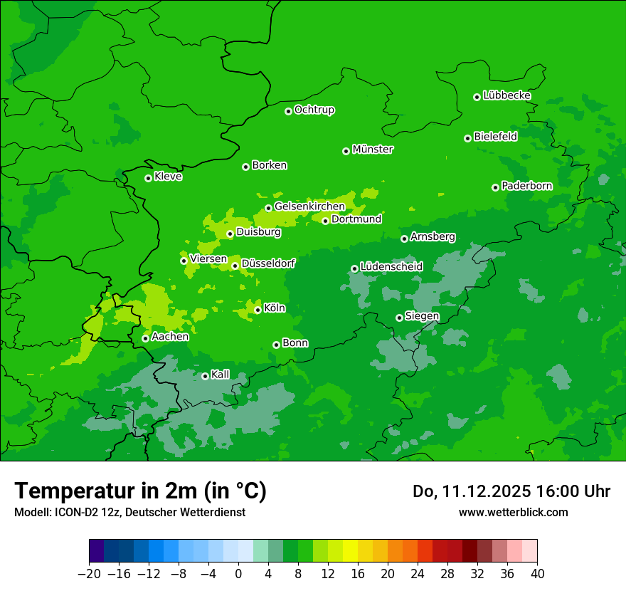 Modellkarten Temperatur