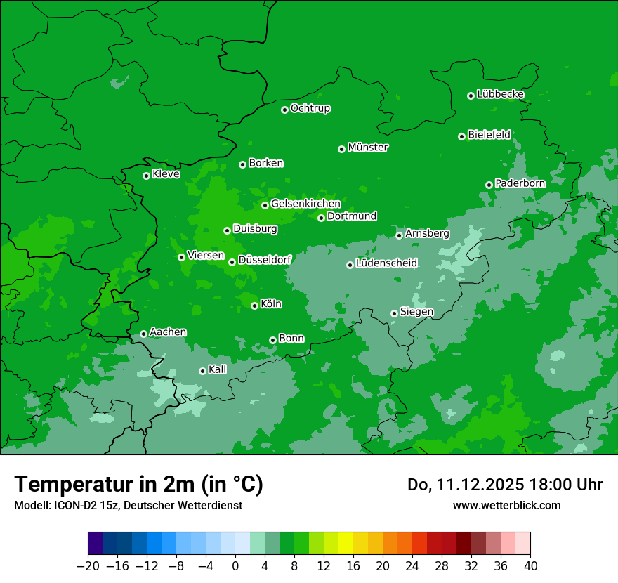 Modellkarten Temperatur