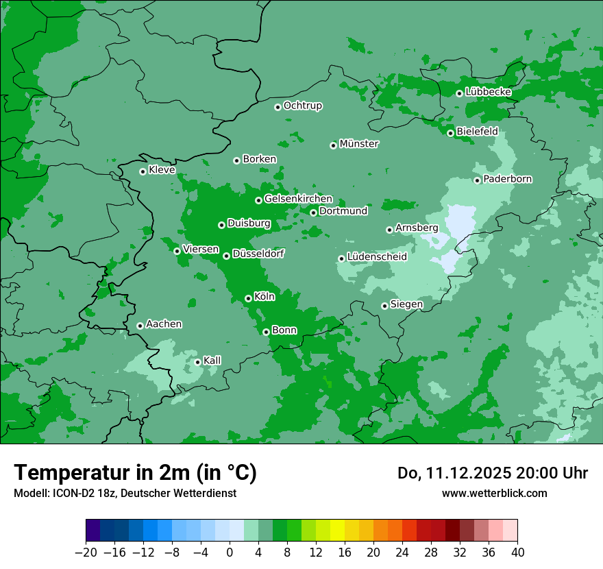 Modellkarten Temperatur