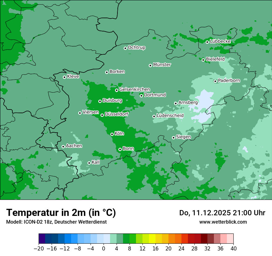 Modellkarten Temperatur