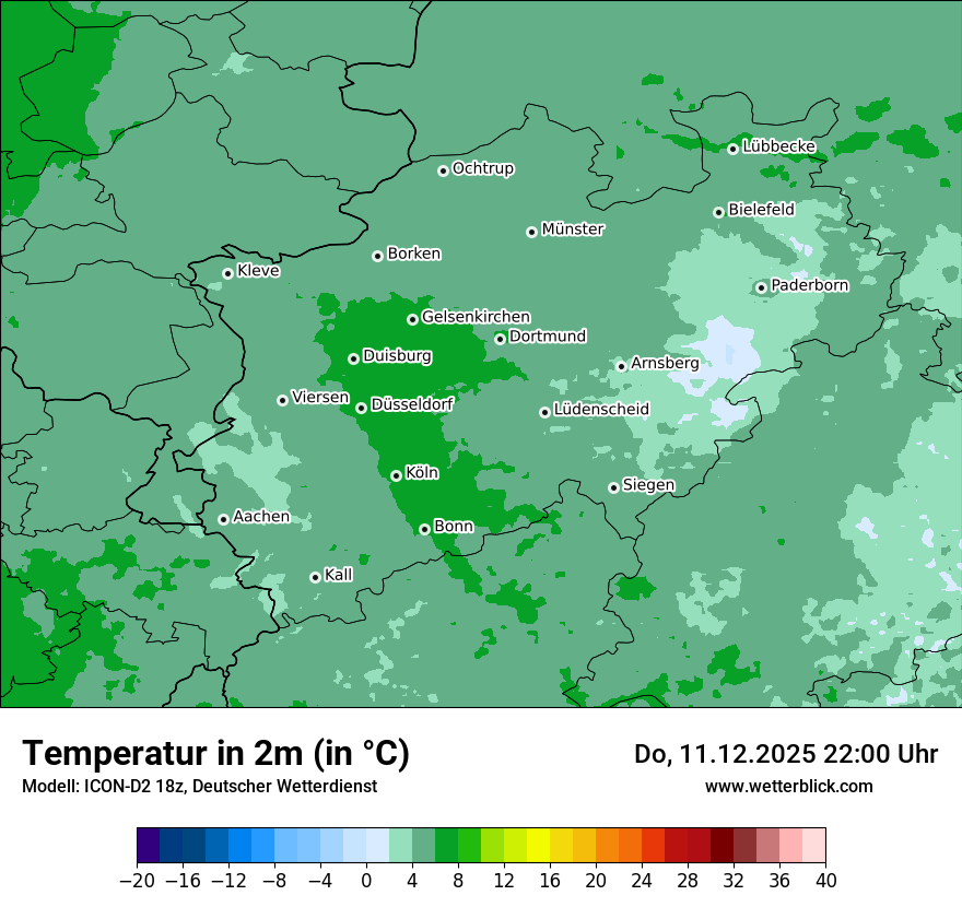 Modellkarten Temperatur