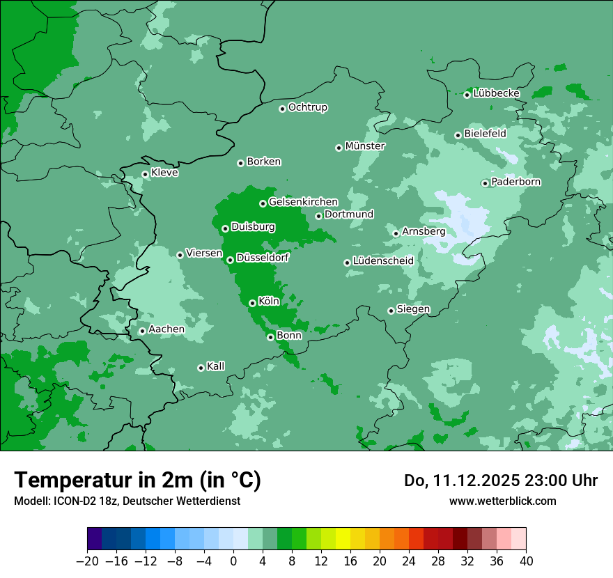Modellkarten Temperatur