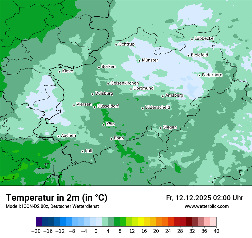 Modellkarten Temperatur