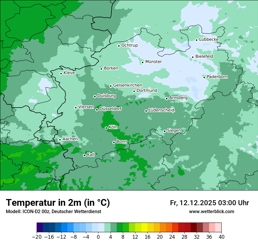 Modellkarten Temperatur