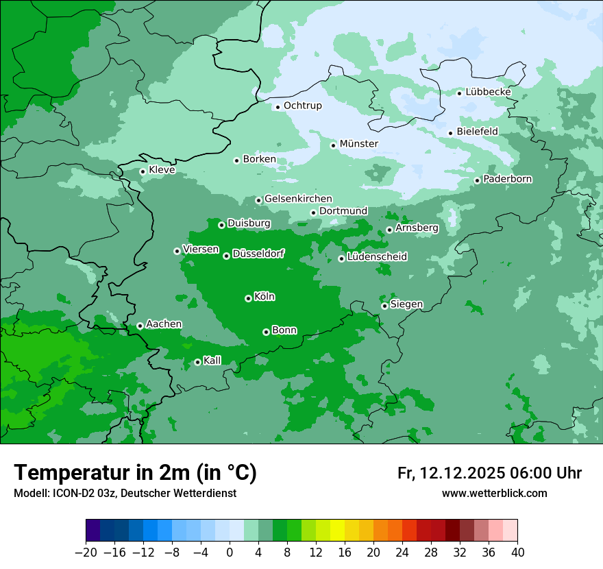 Modellkarten Temperatur
