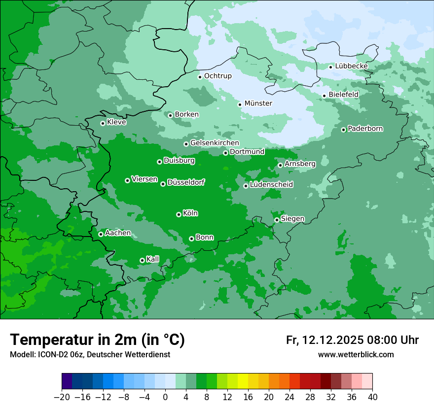 Modellkarten Temperatur