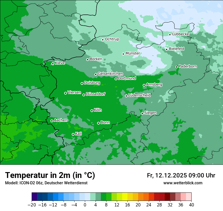 Modellkarten Temperatur