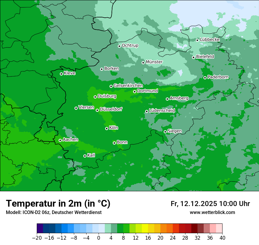Modellkarten Temperatur