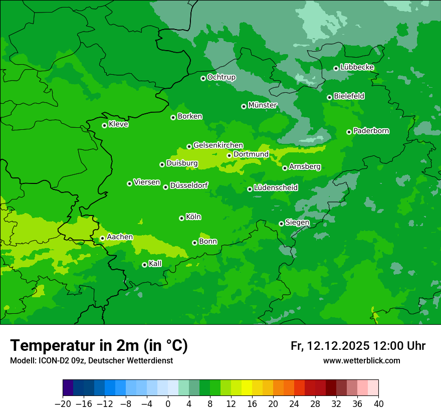Modellkarten Temperatur