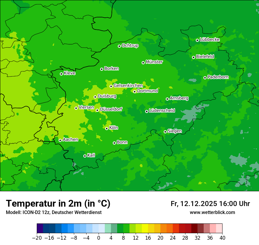 Modellkarten Temperatur