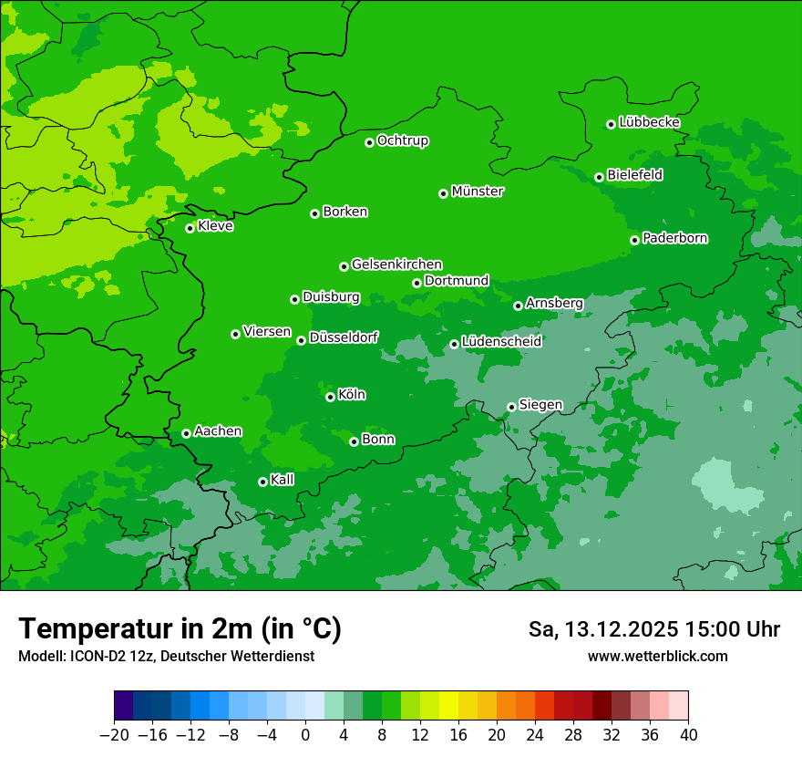 Modellkarten Temperatur