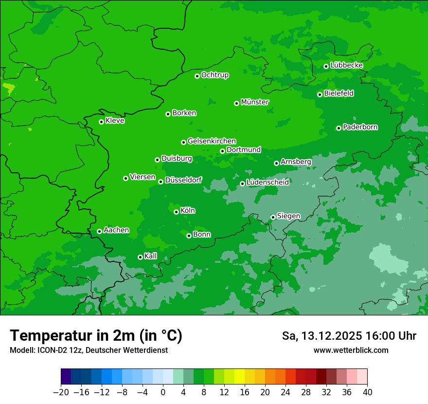 Modellkarten Temperatur