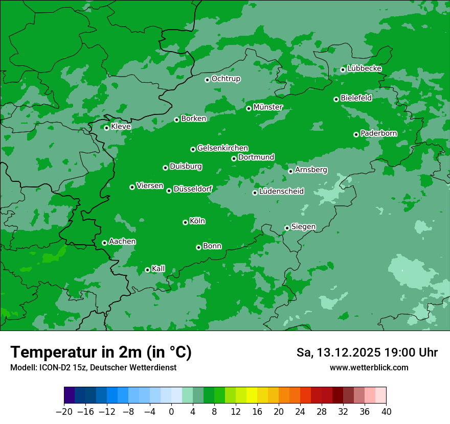 Modellkarten Temperatur
