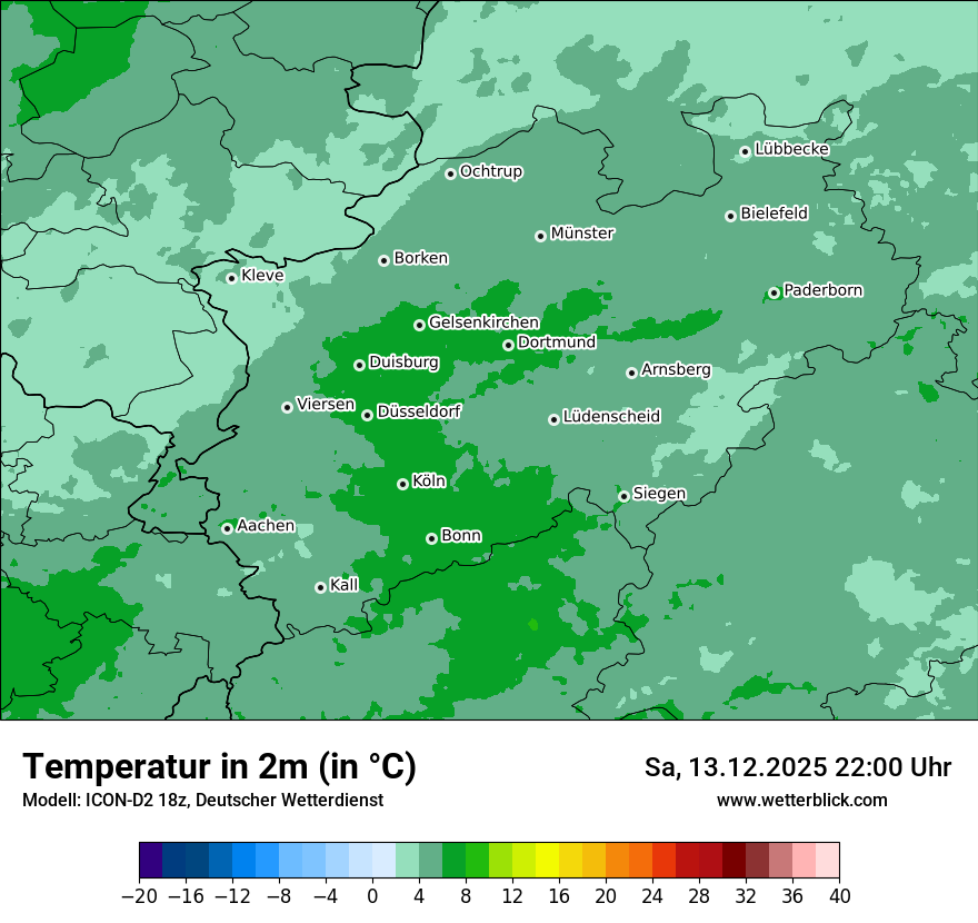 Modellkarten Temperatur