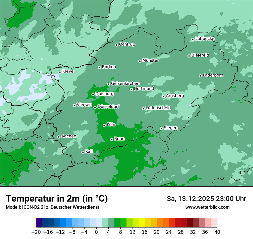 Modellkarten Temperatur