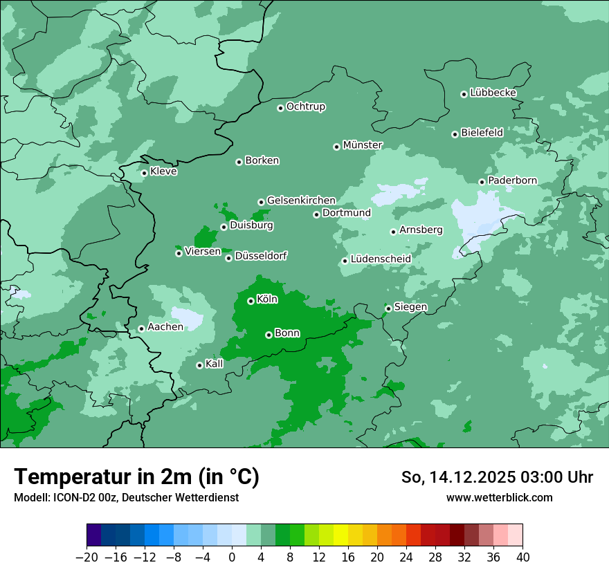 Modellkarten Temperatur