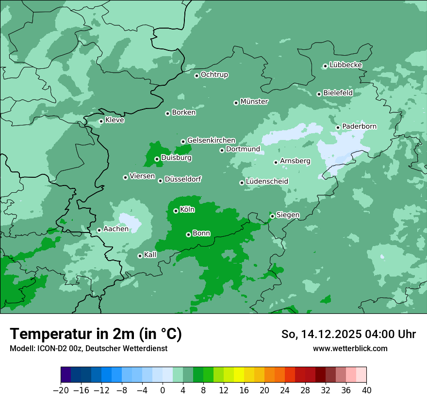 Modellkarten Temperatur