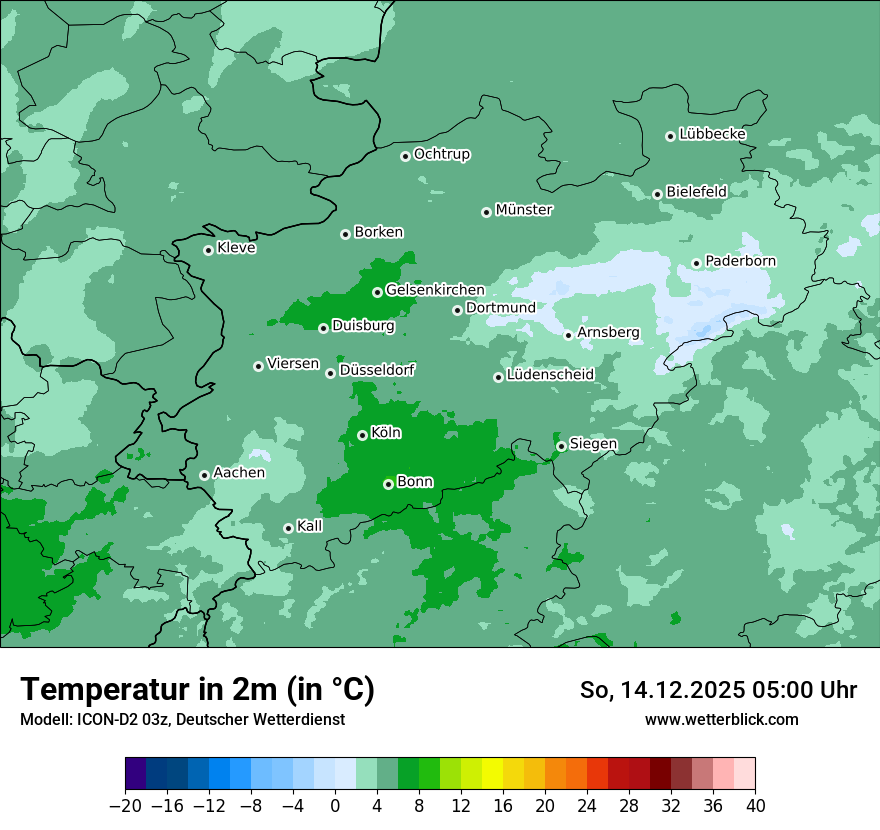 Modellkarten Temperatur