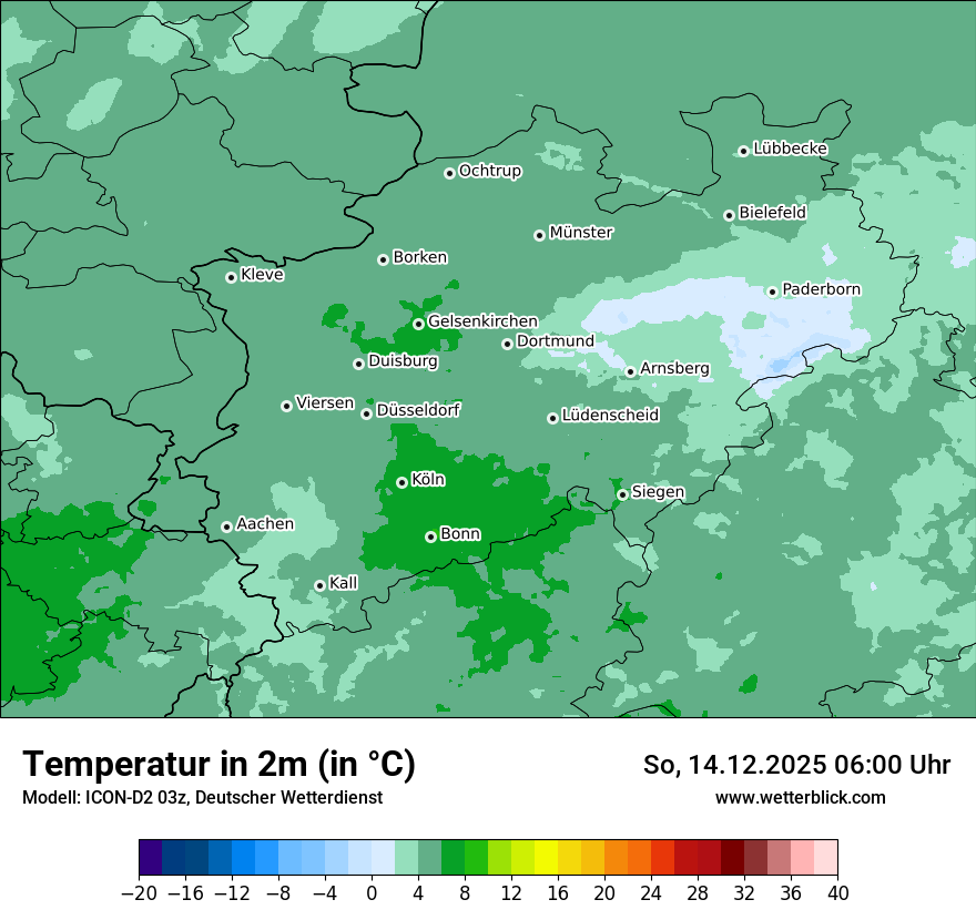 Modellkarten Temperatur