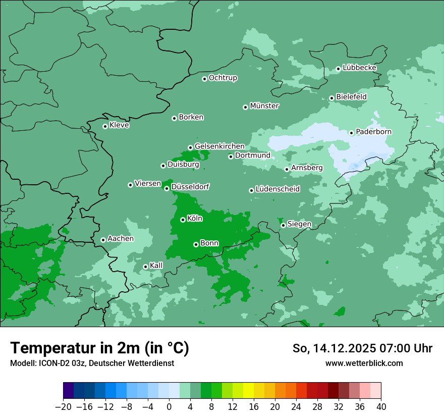 Modellkarten Temperatur
