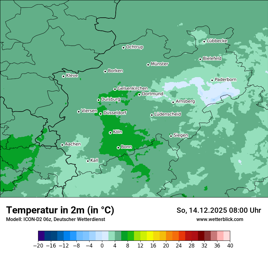 Modellkarten Temperatur