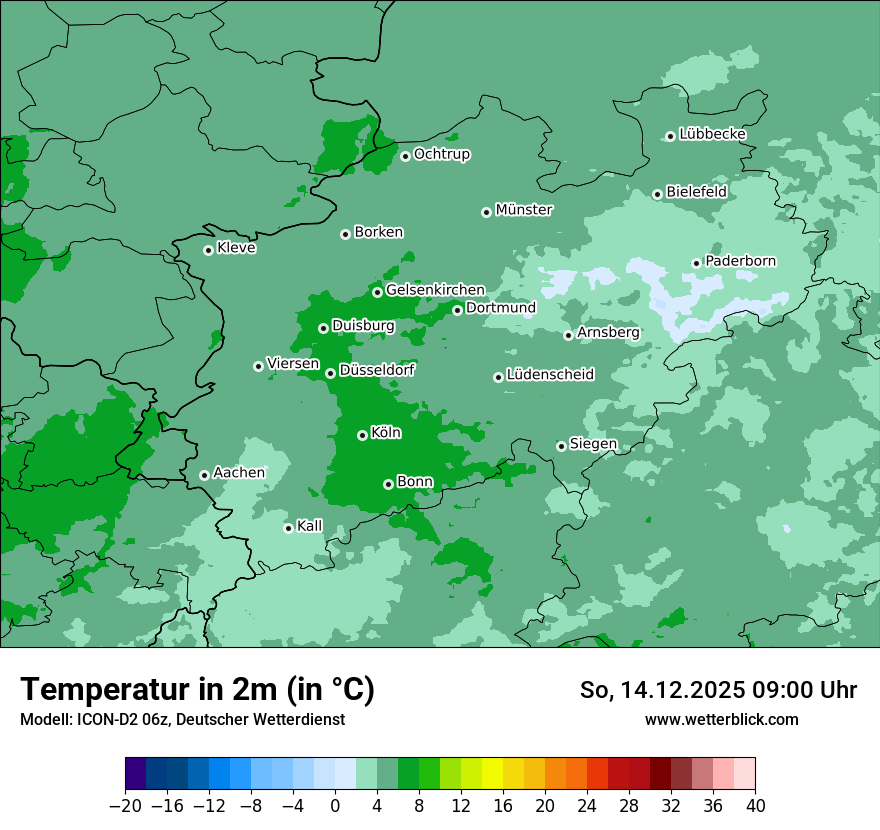 Modellkarten Temperatur