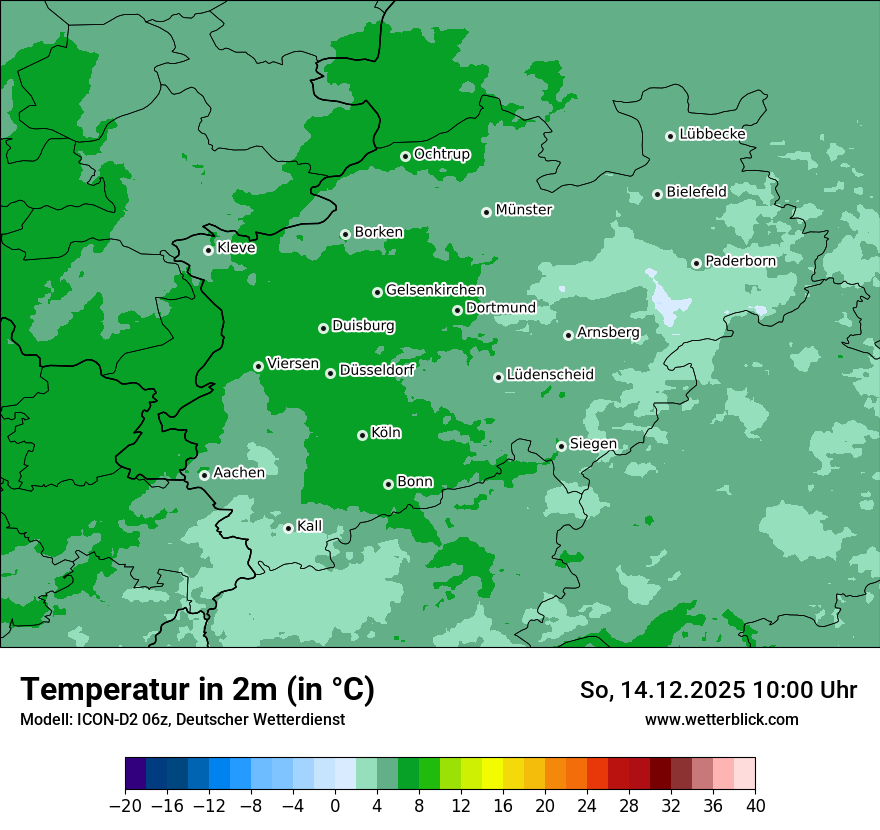 Modellkarten Temperatur