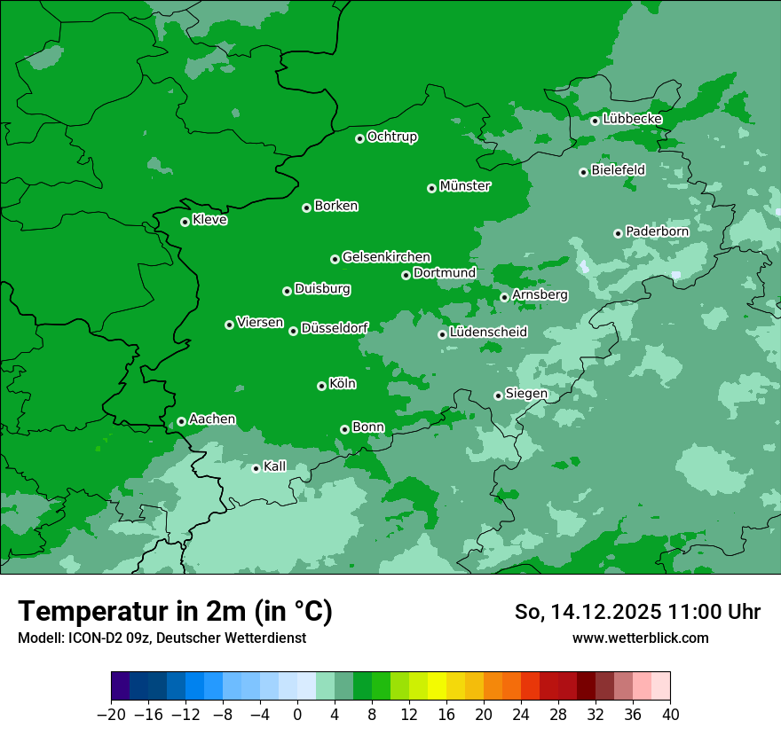 Modellkarten Temperatur
