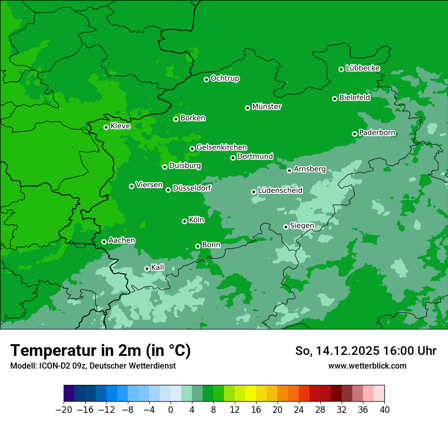 Modellkarten Temperatur