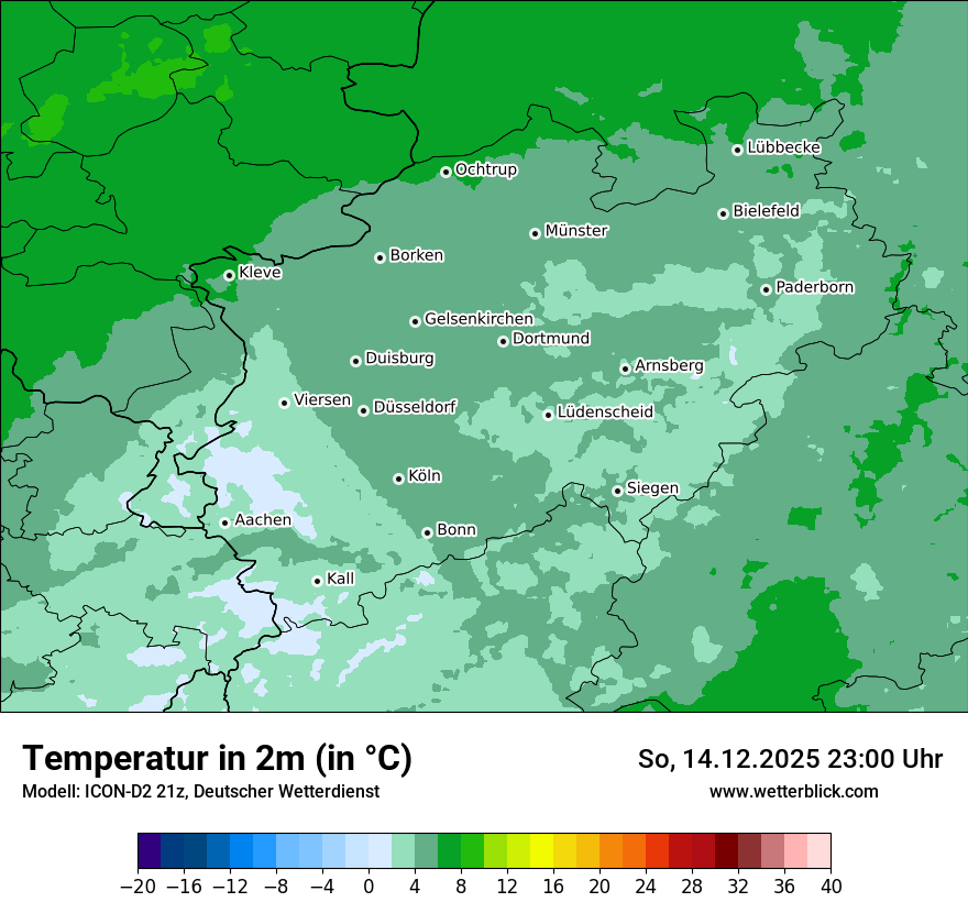 Modellkarten Temperatur