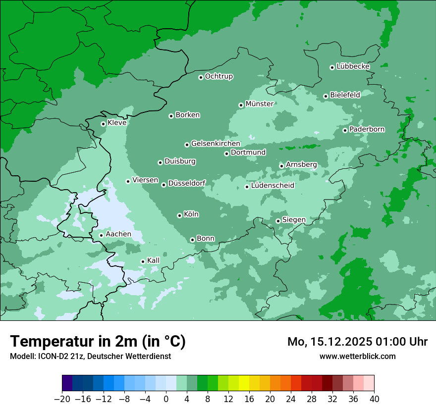 Modellkarten Temperatur
