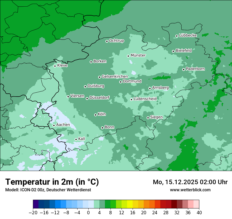 Modellkarten Temperatur