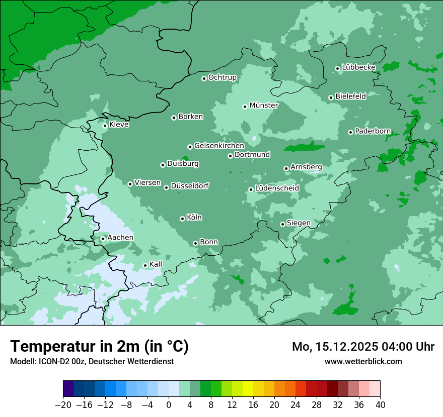 Modellkarten Temperatur