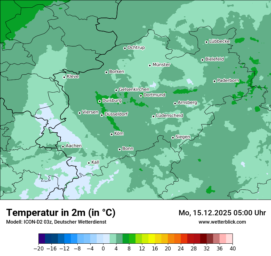 Modellkarten Temperatur