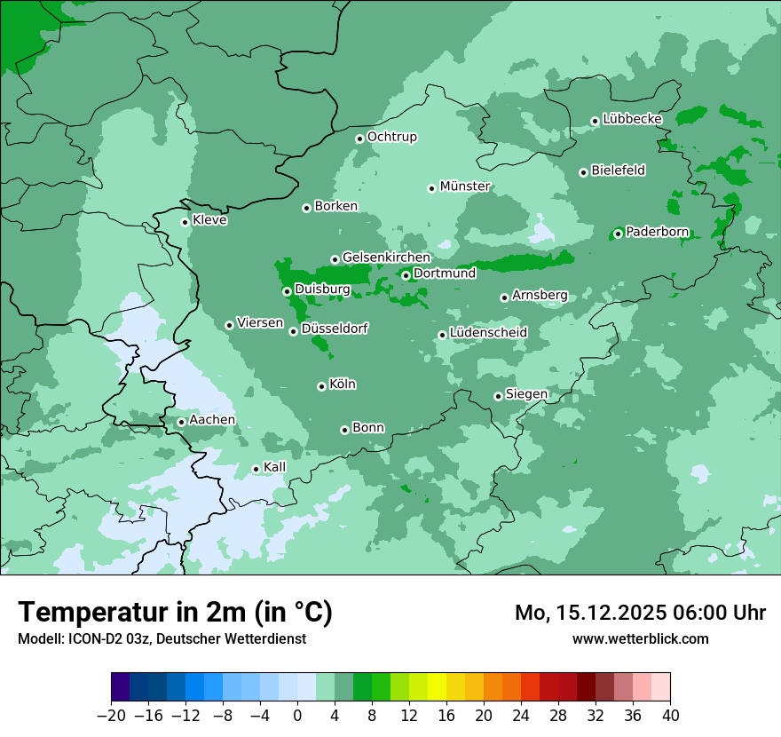 Modellkarten Temperatur