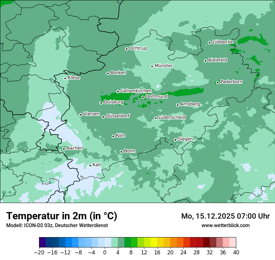 Modellkarten Temperatur