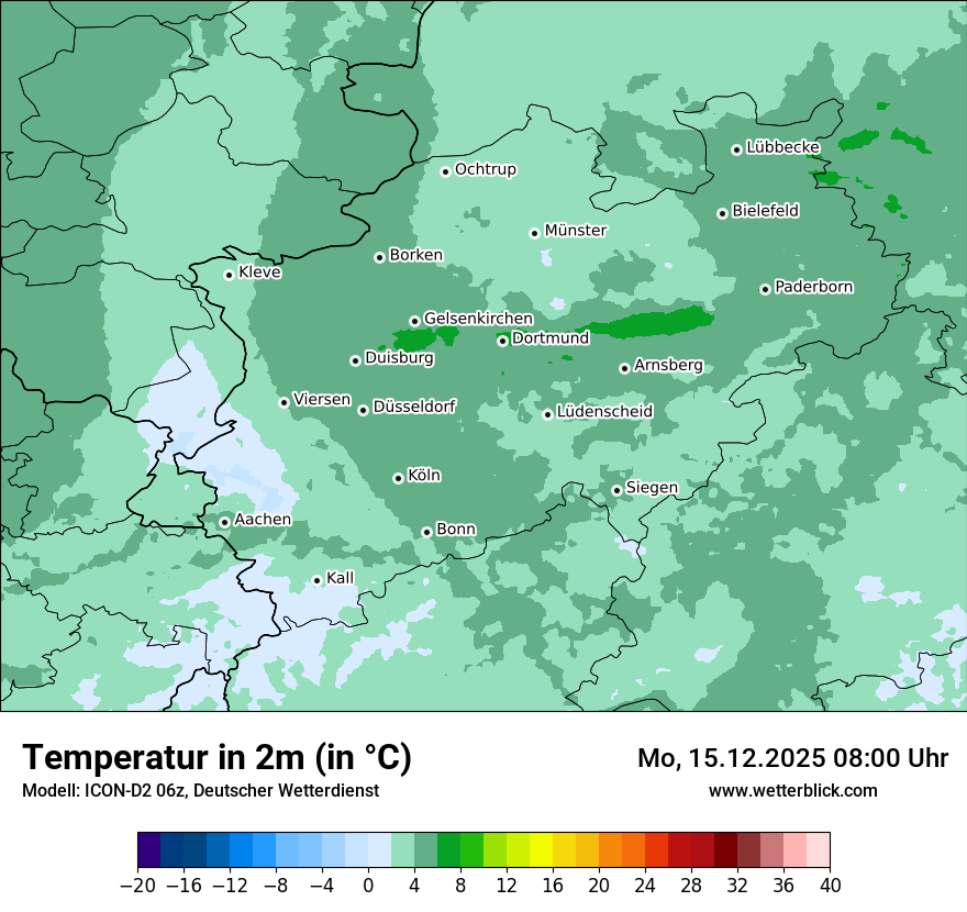 Modellkarten Temperatur