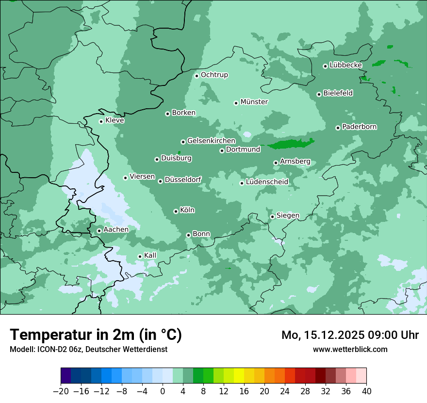 Modellkarten Temperatur
