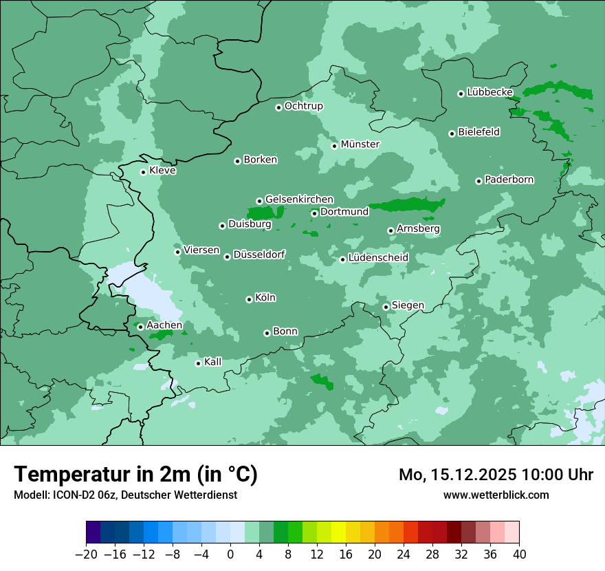 Modellkarten Temperatur