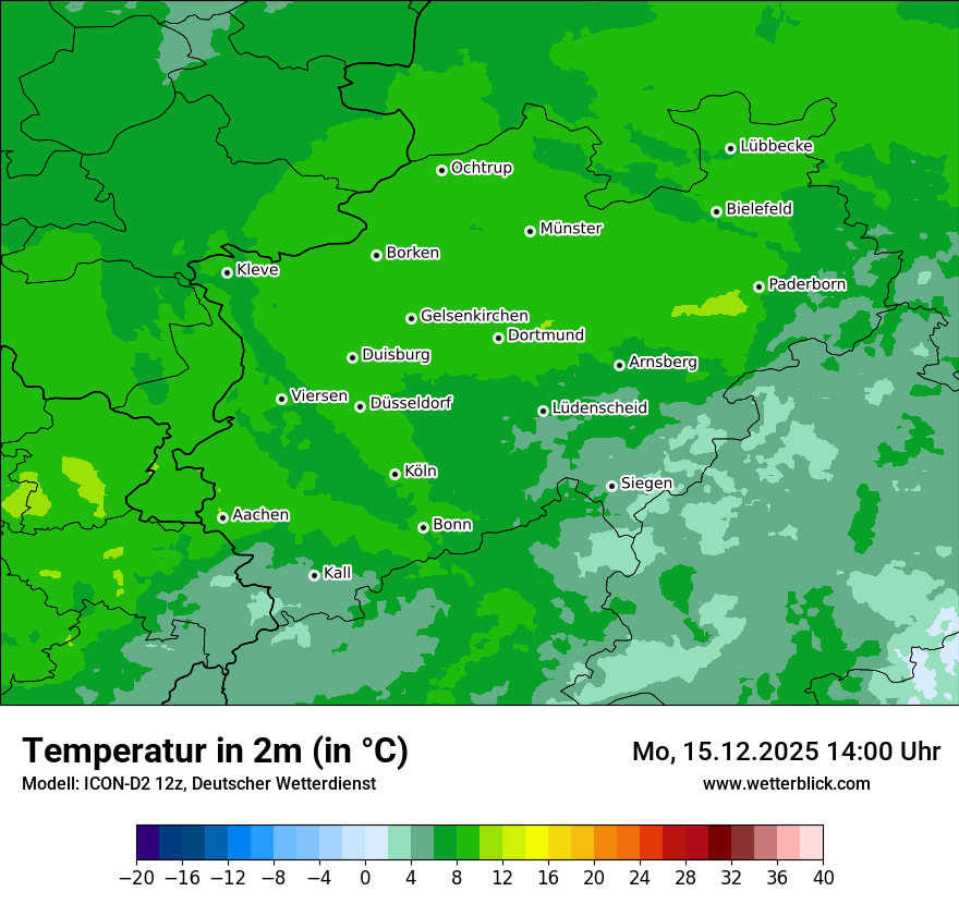 Modellkarten Temperatur
