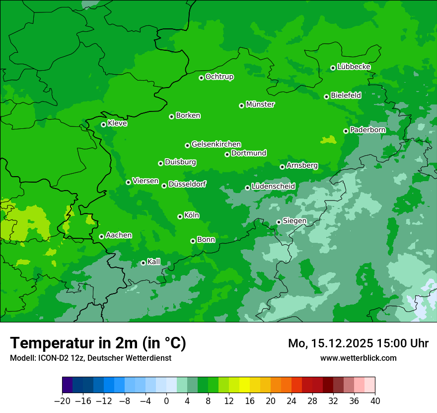 Modellkarten Temperatur